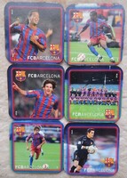FC Barcelona Barça 6 db poháralátét Ronaldinho Messi foci labdarúgás 2010-es évek jó állapotú
