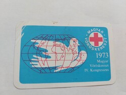 MAGYAR VÖRÖSKERESZT kártyanaptár 1973  - Magyar Vöröskereszt IV. Kongresszus