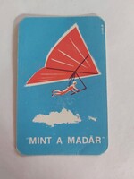 MAGYAR HONVÉDELMI SZÖVETSÉG MHSZ kártyanaptár 1981 - "MINT A MADÁR"