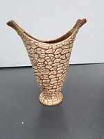 Gorka Géza-stílusú Zsugorított Mázas Kerámia Váza – Egyedi Iparművészeti Tárgy