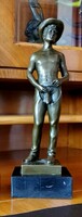 Cawboy férfi akt - bronz szobor
