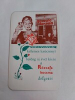 Rózsafa kocsma kártyanaptár 1983