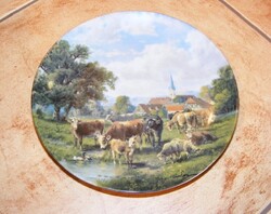 Bradex tehenes porcelán falitányér