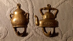 2 db réz konyhai akasztó fogas