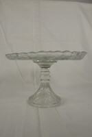 Falevél mintás üveg tortatál A043