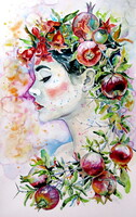 Persephone - watercolor painting/ Persephone -   akvarell festmény