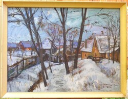 (K) Somogyi Imre (1918-1999) : Falurészlet