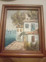Mediterrán kisméretű festmény