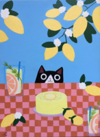 Citromos meglepetés  c. Modern cicás festmény