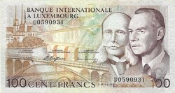 100 frank francs 1981 Luxemburg Gyönyörű