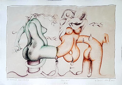 Ef Zámbó István - Az erotika anatómiája 41 x 58 cm EBP, merített papír