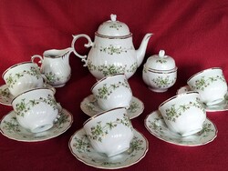 Hollóházi Erika mintás ÚJ teáskészlet