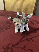 UNTERWEISSBACH PORCELÁN KUTYA FIGURA, FOXI PÁROS