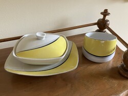 RETRO HOLLÓHÁZA PORCELÁN DOHÁNYZÓ SZETT