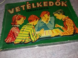 Régi VETÉLKEDŐK társasjáték MINERVA KIADÁS állapot a képek szerint