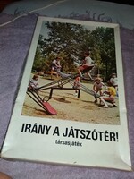 Retro IRÁNY A JÁTSZÓTÉR társasjáték PLASTOLUS TRIÁL KIADÁS állapot a képek szerint