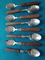 8 pcs Tramontina wooden-handled stainless steel tablespoons