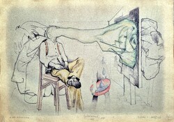 Ef Zámbó István - A kép átgondolása 60 x 84 cm EBP, merített papír - ritka, nagy méret