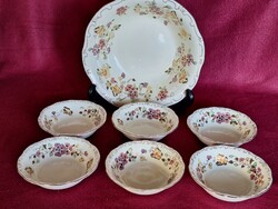 Zsolnay pillangós ÚJ kompótos készlet