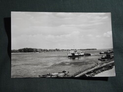Képeslap,Mohács,Duna part,hajóállomás,kikötő,sétahajó látkép,részlet, 1963-