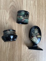 3 db Kinai tétel AKCIÓ, gyufa tartó, fogpiszkáló tartó, szalvéta gyűrű