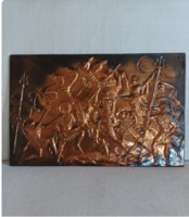 Ókori csatajelenet-fali plakett