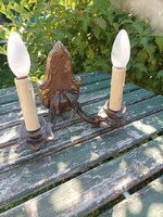 Bronz kétágú falikar