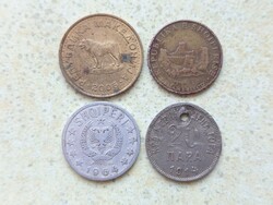Macedónia Montenegró Albánia 4 db Különböző Érme 1914-2009