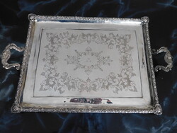 Silver tray with handles 1298 gr