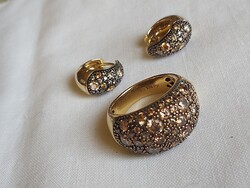 Aranyozott ezüst szett