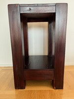 Trópusi fa asztalka, virágtartó vagy szobortartó állvány, posztamens