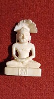 Meditáló Buddha-alak (lótuszülésben), faragott csont