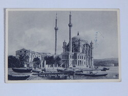 Képeslap -  Isztambul (Konstantinápoly), Ortaköy negyed, Büyük Mecidiye Camii (Nagy Mecidiye mecset)