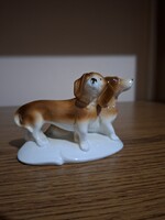 Lippelsdorf (Grafenthal) porcelán tacskó kutyák. Hibátlan. Jelzett