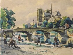 (K) Olvashatatlan jelz. (20.sz.közepe) : Párizs - Szajna part