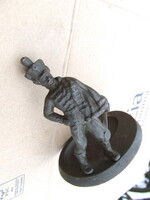 Antik bronz szobor hamutartó huszár