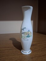 Aquincumi porcelán emlék váza. Mecsek. 20,4 cm. Hibátlan. Jelzett