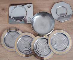 24K aranyozással Zepter kompótos tányér nemesacél poháralátétek kanál alátét