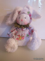 NYÚL - PLÜSS - 20 x 17 cm - KEMÉNY TEST - ÜLTETHETŐ  - MINŐSÉGI - GYŰJTEMÉNYBŐL - NÉMET