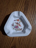 Hollóházi paradicsommadár mintás porcelán hamutál. Hibátlan. Jelzett.