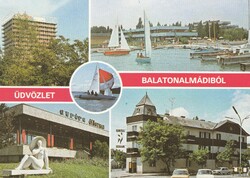 Ba - 1085  Modern Balatoni képek: BALATONALMÁDI (MT.-2408/843.)