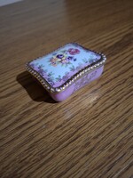 PM (német) porcelán virágmintás gyűrű, ékszertartó. Hibátlan. Jelzett