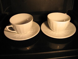 Retro fehér Seltmann Weiden porcelán kávés, teás szett pár