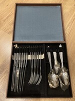 Régi antik evőeszköz készlet 25 részes