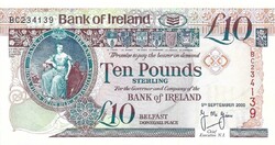 10 font pound pounds 2000 Bank of Ireland Észak Irország Gyönyörű