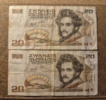 Osztrák 20 Schilling 1986