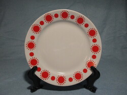 Retro Alföldi piros pöttyös, napocskás kis tányér