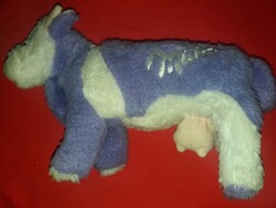 Retro EREDETI édességgyáras csoki reklám MILKA lila tehén plüss figura 32 x 24 cm képek szerint