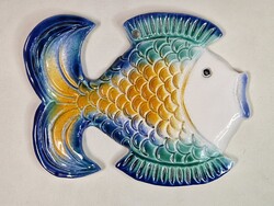 Várkonyi Maréza kerámikus mázas kerámia hal figura hibátlan állapotban 18 cm. hosszú