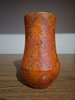 Tófej mázas kerámia váza. 20 cm.  Hibátlan. Jelzett